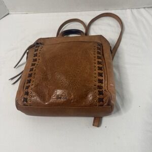 The Sak Brown Leather Convertible Backpack Crossbody Shoulder Top Handle Bag